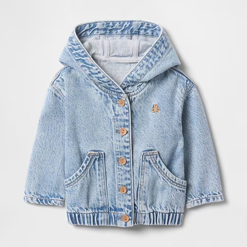 Gap Baby UltraSoft Denim Bear Jacket 0-3M